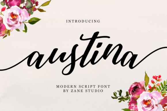 Austina Script Font for Elegant Brand Identity