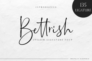 Bettrish Script Handwritten Font for Makers & Printables