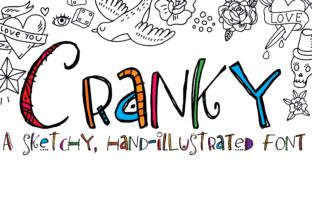 Cranky: A Hand-Illustrated Script Handwritten Font for Makers