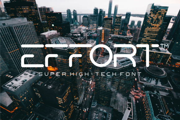 Effort: A Clean Sans Serif Font for Tech-Inspired Branding