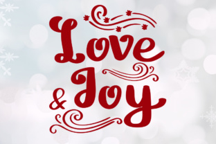 Love and Joy Script Handwritten Font for Christmas Crafts