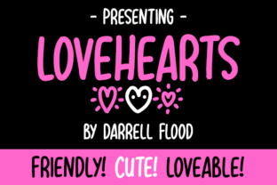 Lovehearts Font: A Friendly Felt-Tip Script Handwritten Typeface for Love-Themed Designs