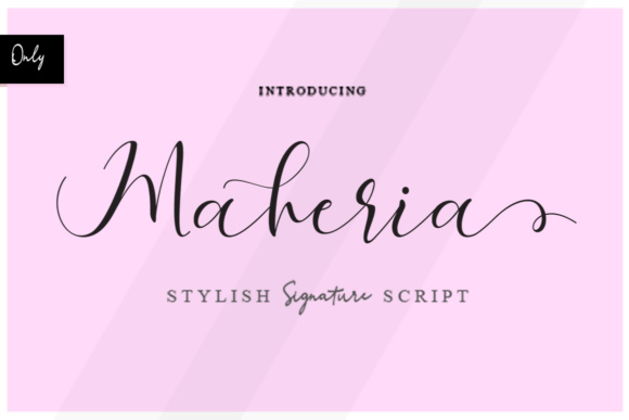 Maheria Script: A Modern Calligraphy Font for Elegant Branding