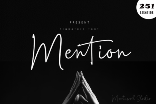 Mention: A Modern Signature Font for Editorial Design