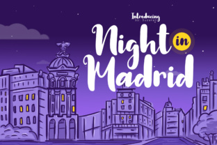 Night in Madrid Font for Handmade Labels & Greeting Cards