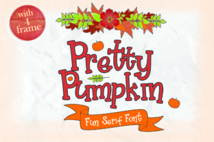 Pretty Pumpkin Font for Fall Craft Projects