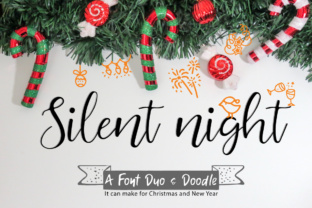 Silent Night Duo: A Refined Script Handwritten Font for Elegant Design