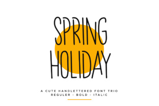 Spring Holiday Font for Handmade Creatives
