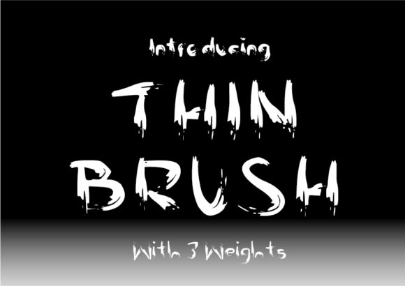 Thin Brush for Editorial Design and Creative Typography