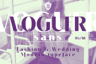 Voguer: Elegant Sans Serif Font for Modern Vintage Branding